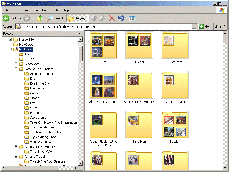 Folder Organisation Example